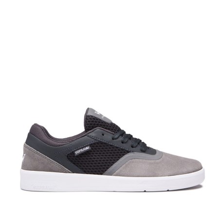 Supra Saint Mens Low Tops Shoes Grey UK 68RWO